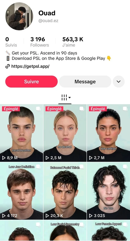 Profil TikTok d'un compte IA : Compte IA 1