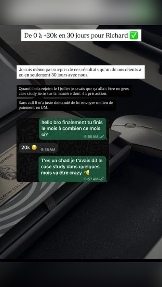 Story Instagram source qui sert d'inspiration à recréer